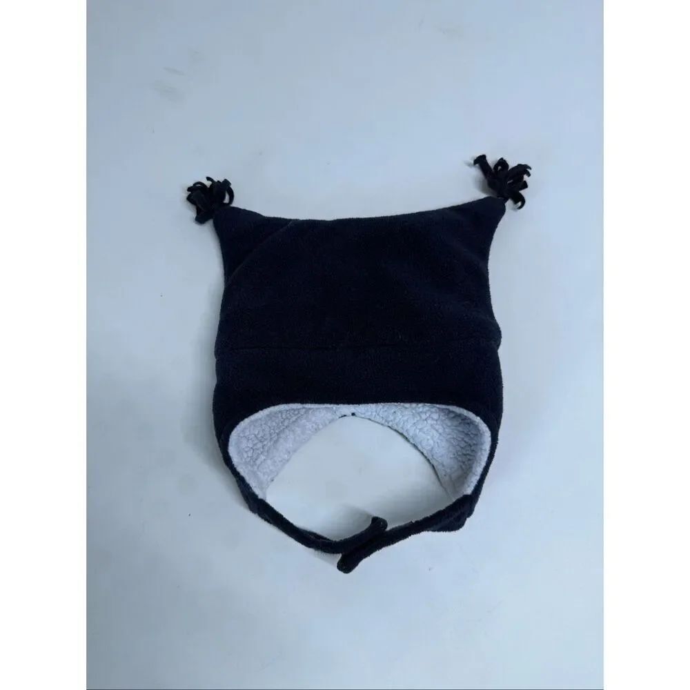 N'Ice Caps toddler fleece hat sherpa lining hook loop chin strap Sz Infant L